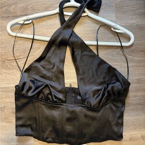 Dynamite Black Satin corset